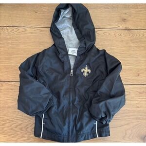 Vintage NFL Toddler 2T New Orleans Saints Full zip jacket windbreaker Y2K